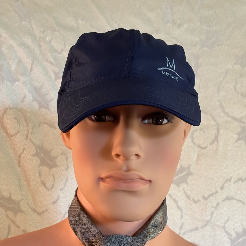 Mission/EnduraCool/HeadSweats 100% Polyester Dark Blue Cap (Good Condition)